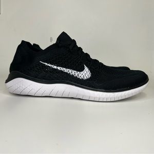 Nike Free RN Flyknit 2018 Running Shoes Black White 942838-001 Men's Sizes